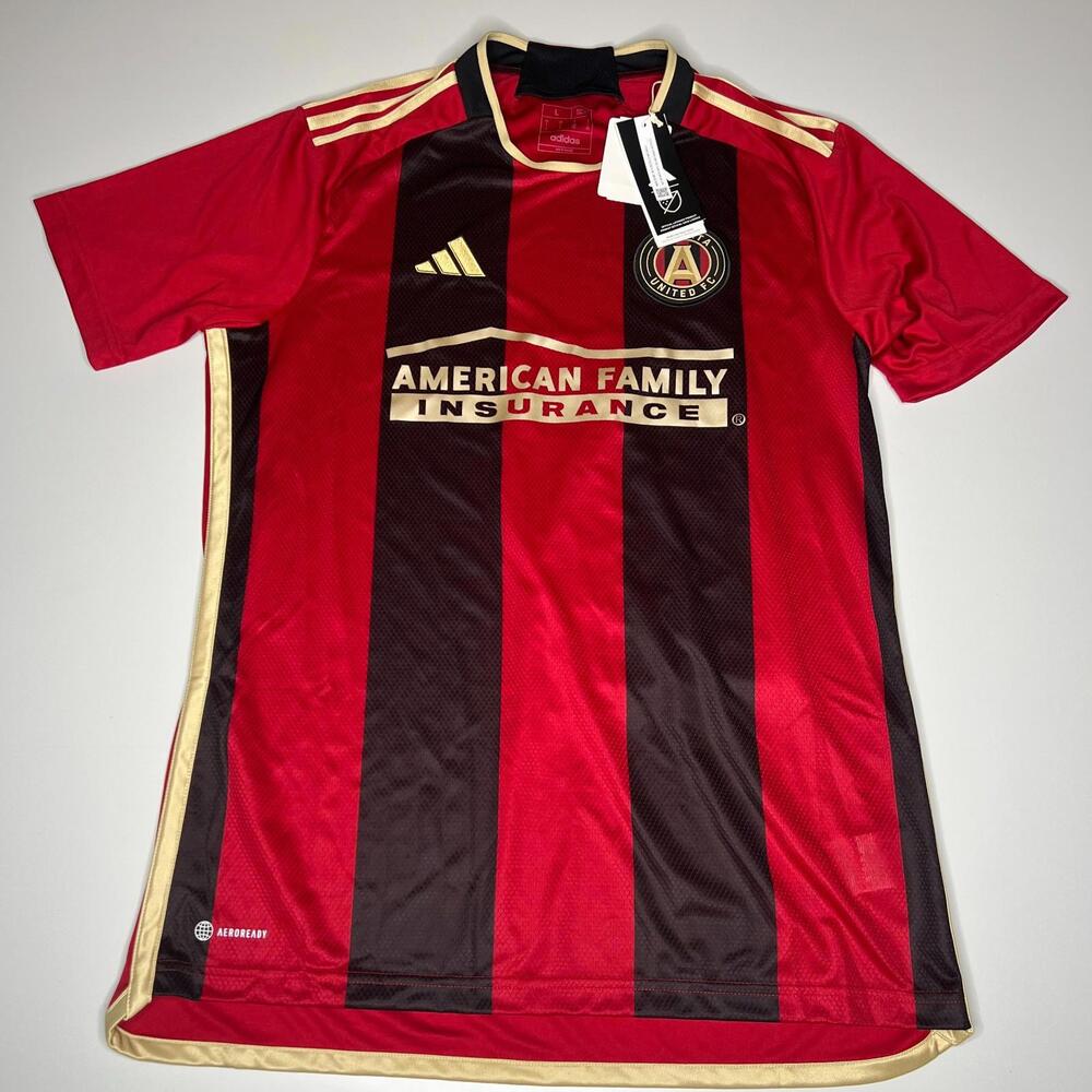 Adidas Atlanta United FC Home Jersey 2023 Red Black Gold Size L IC3000 MLS Socce